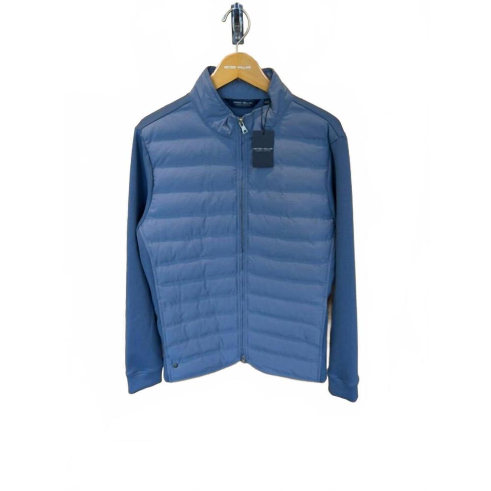 NEW PETER MILLAR men's winsome hybrid cardigan in storm